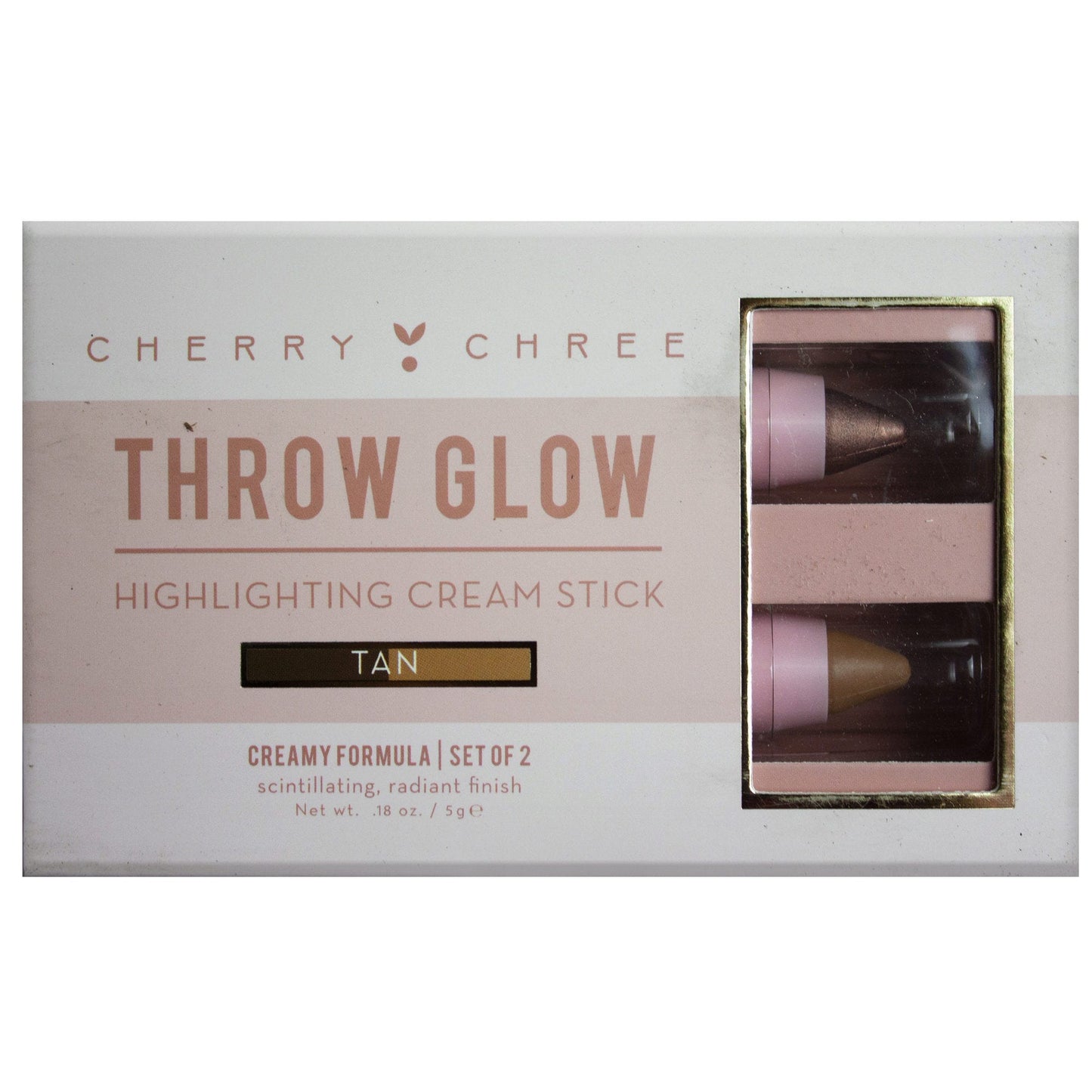 throw glow highlighting cream stick - tan highlighting cream stick deep glow -- 48 per case