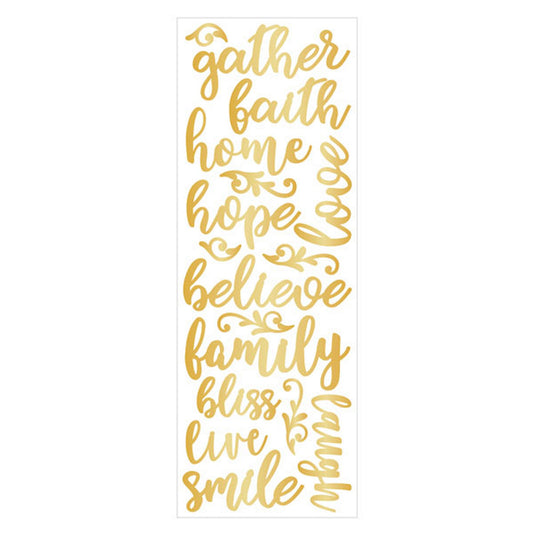 momenta puffy faith-based gold stickers  -- 86 per box