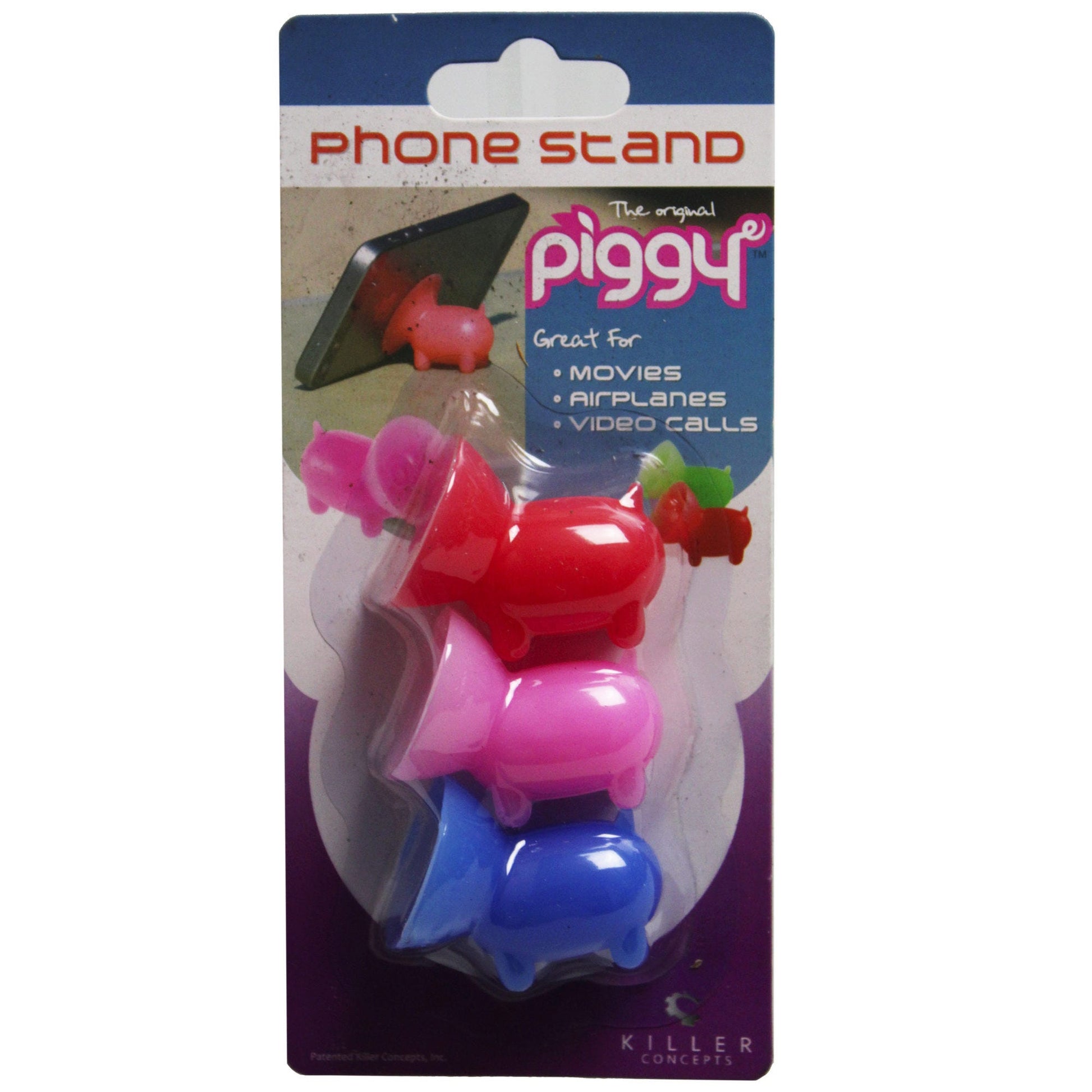 3 pack silicone piggy phone stand -  -- 45 per box