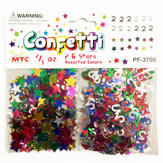 metallic star confetti 2 - 144 pieces -  -- 56 per box