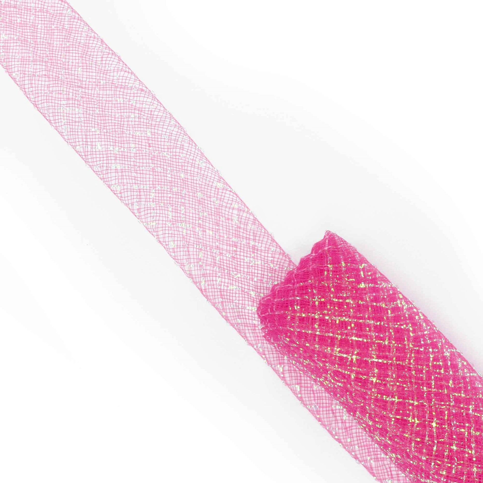 8m x 4.5cm mesh ribbon in magenta  -- 56 per box