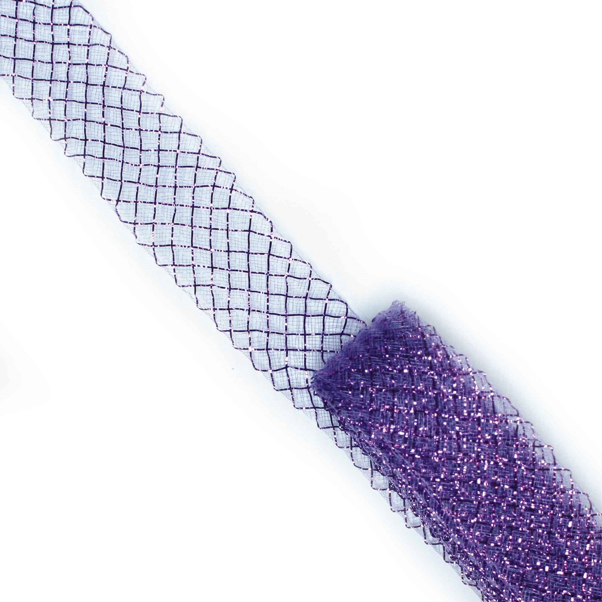 purple mesh ribbon - 8m x 4.5cm - bulk  -- 56 per box