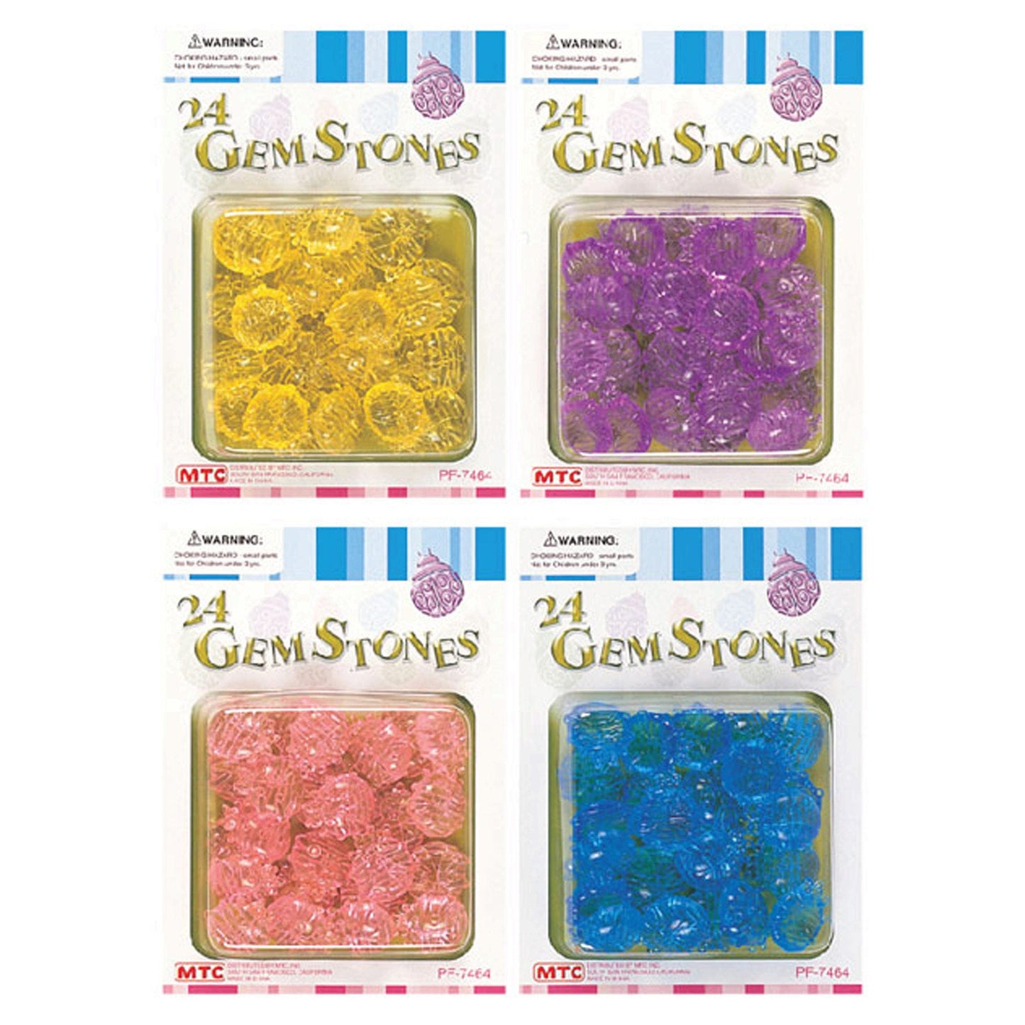 beetle-shaped plastic gem stones  -- 56 per box