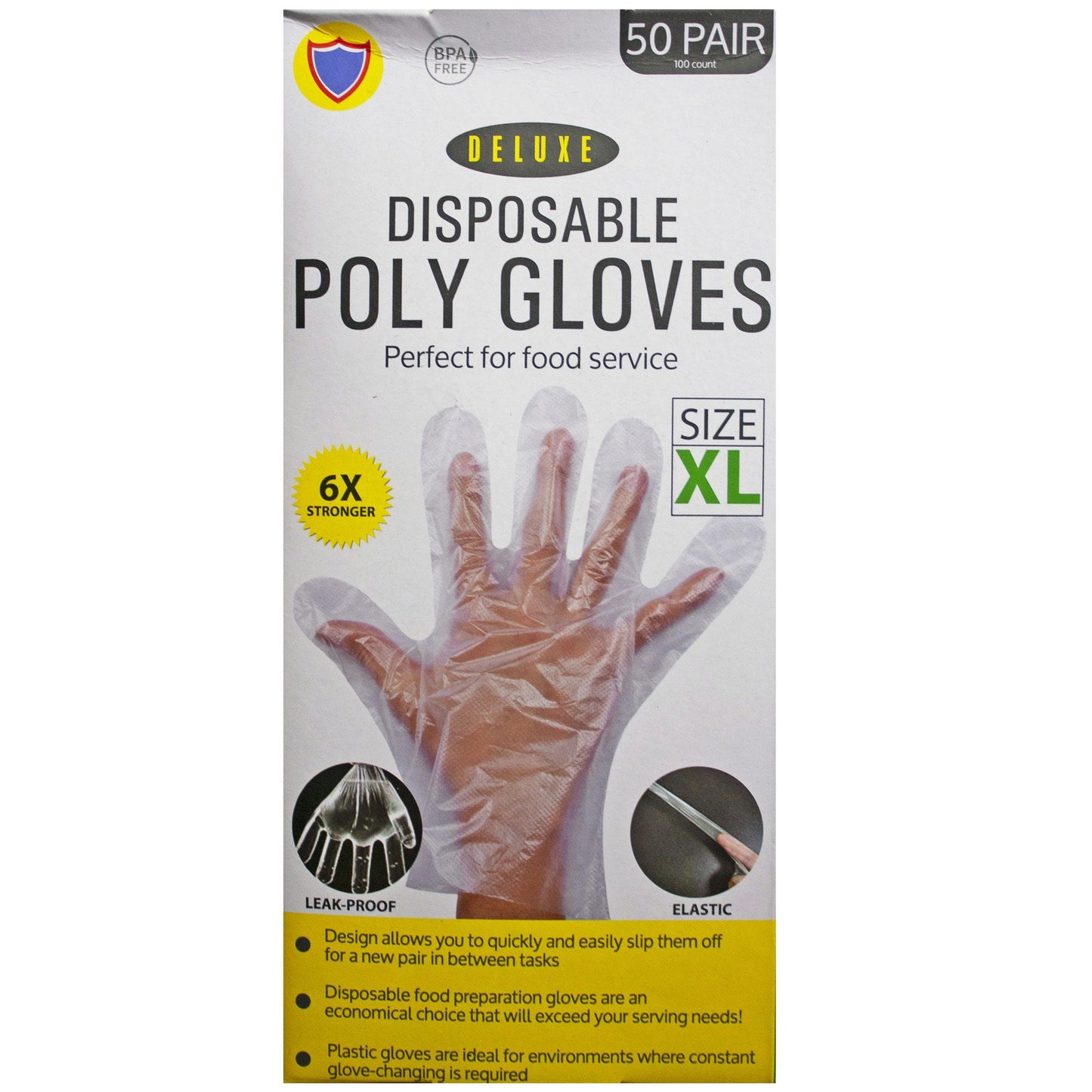 x-large tpe disposable gloves - 100 pack - bulk packaging -- 7 per box