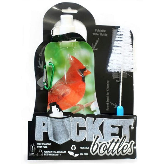 pocket bottle sets with bottle brush - assorted prints - bulk -- 45 per box