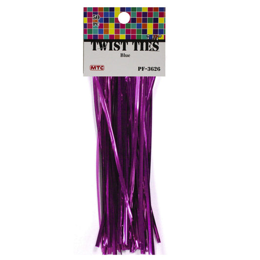 magenta twist ties - 50 piece -  -- 63 per box