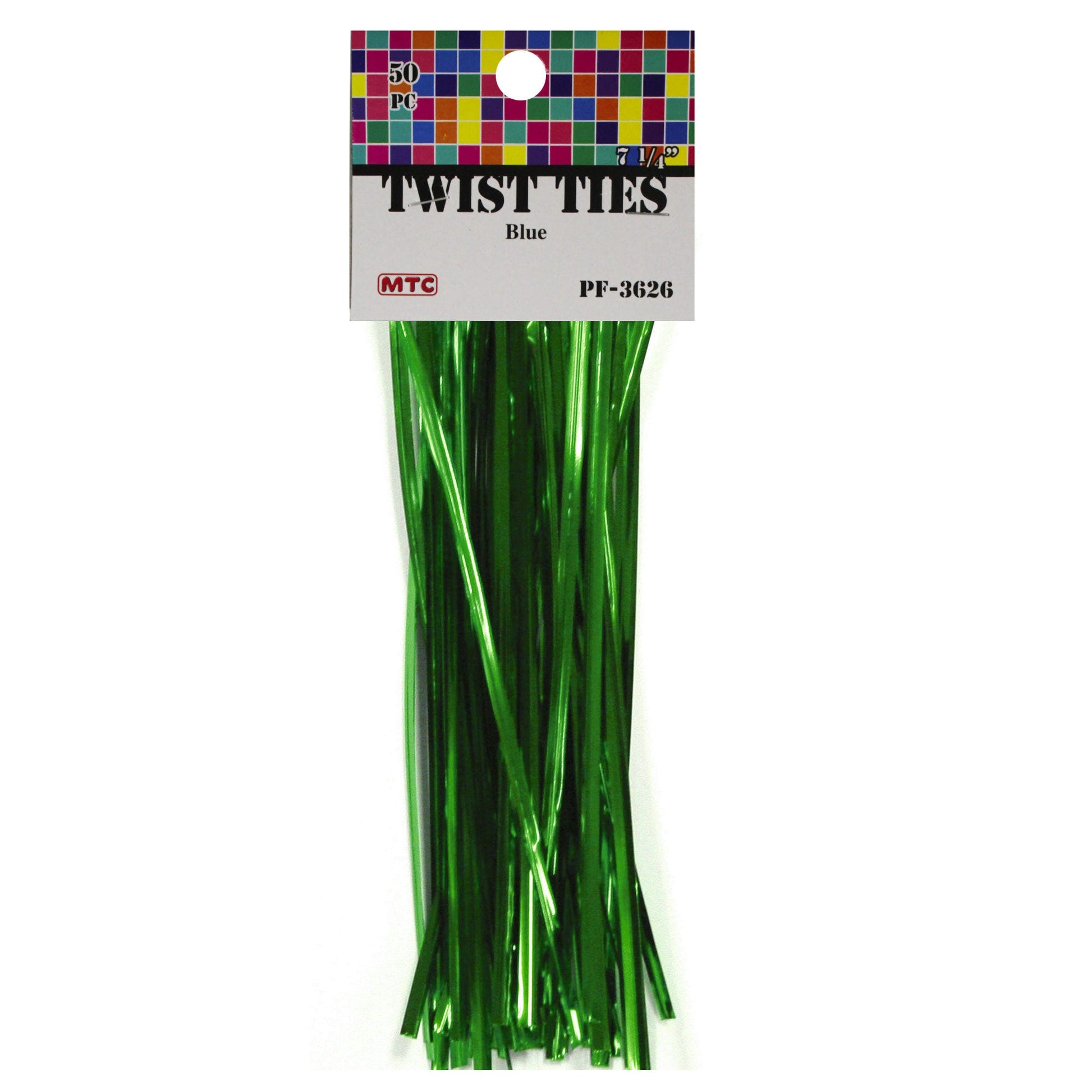 bulk twist ties - green - 50 piece  -- 63 per box