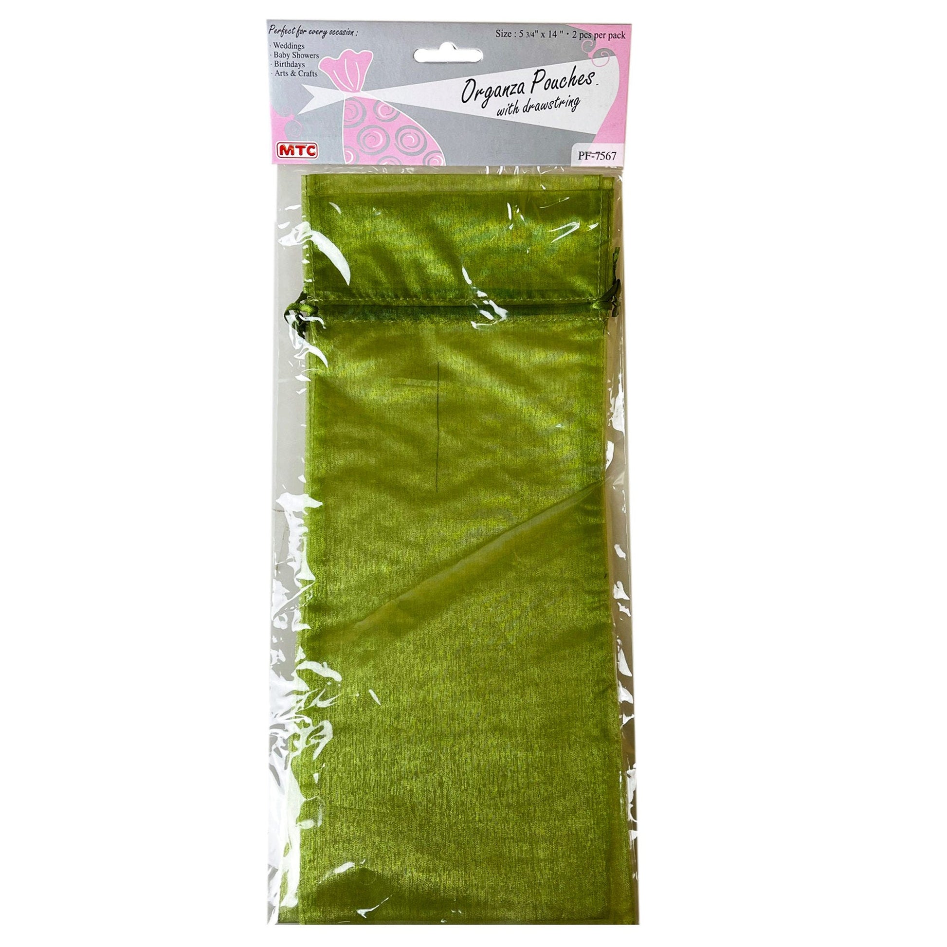 olive green pouches 5.75 x 14 - bulk  -- 63 per box