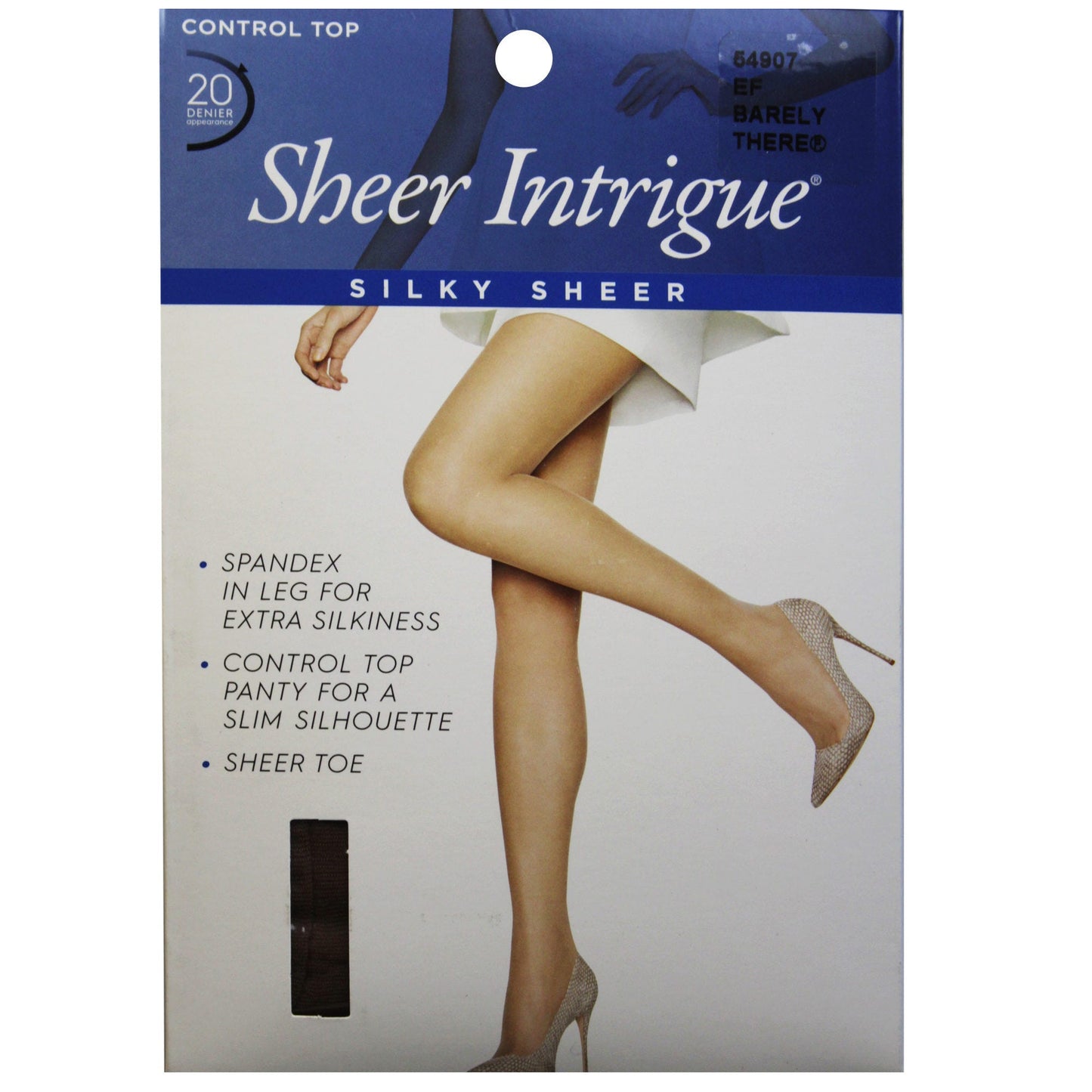 sheer intrigue pantyhose - silky sheer & spandex control top - 48 pack -- 33 per box