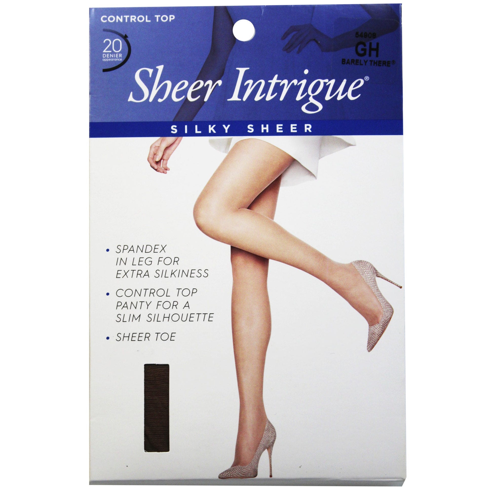 sheer intrigue control top pantyhose - xl - -  -- 33 per box