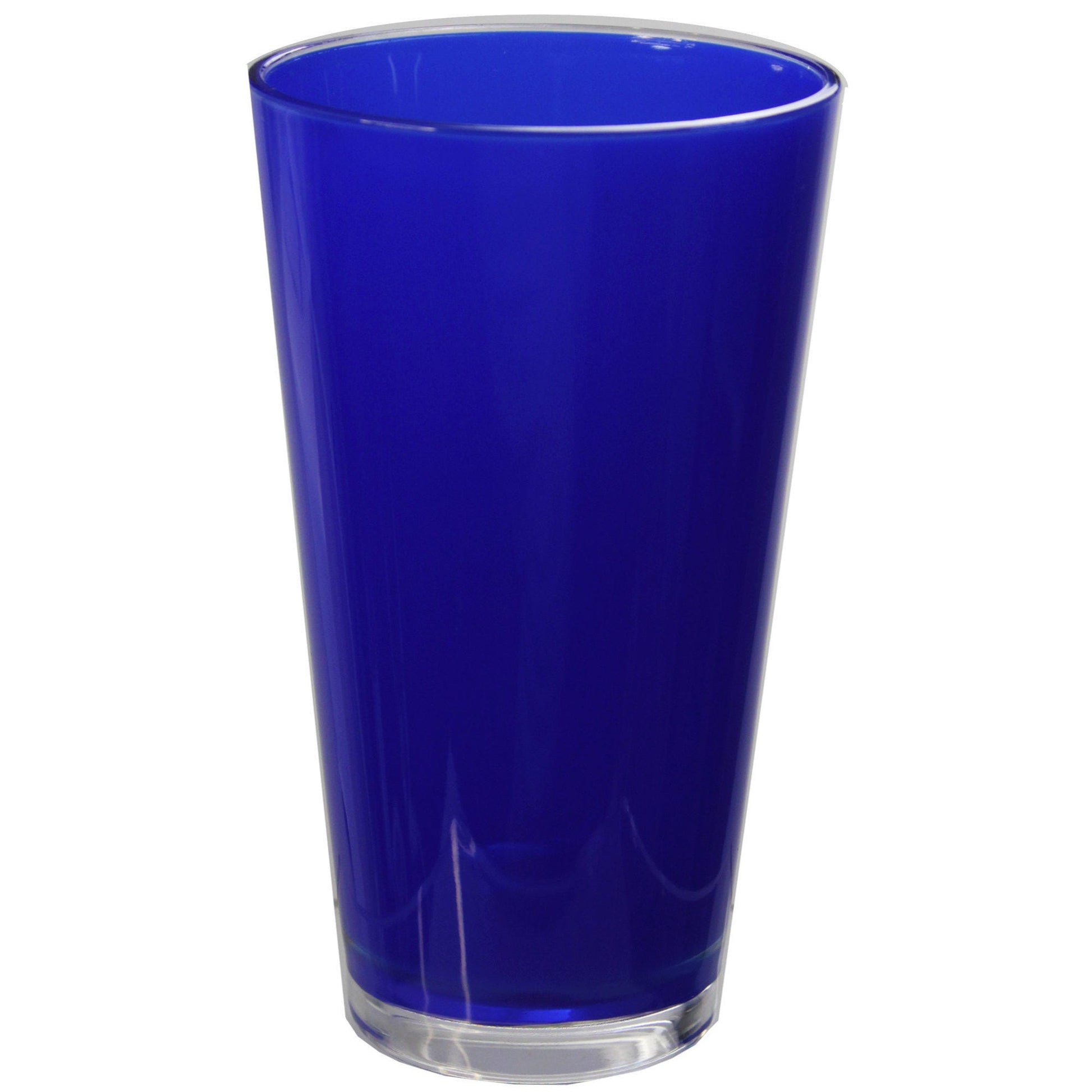 plastic pint glass in blue - -  -- 25 per case