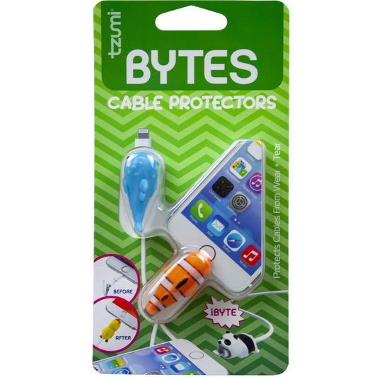 tzumi cord bytes - 2 pack - clownfish & whale - 24/case -- 24 per case