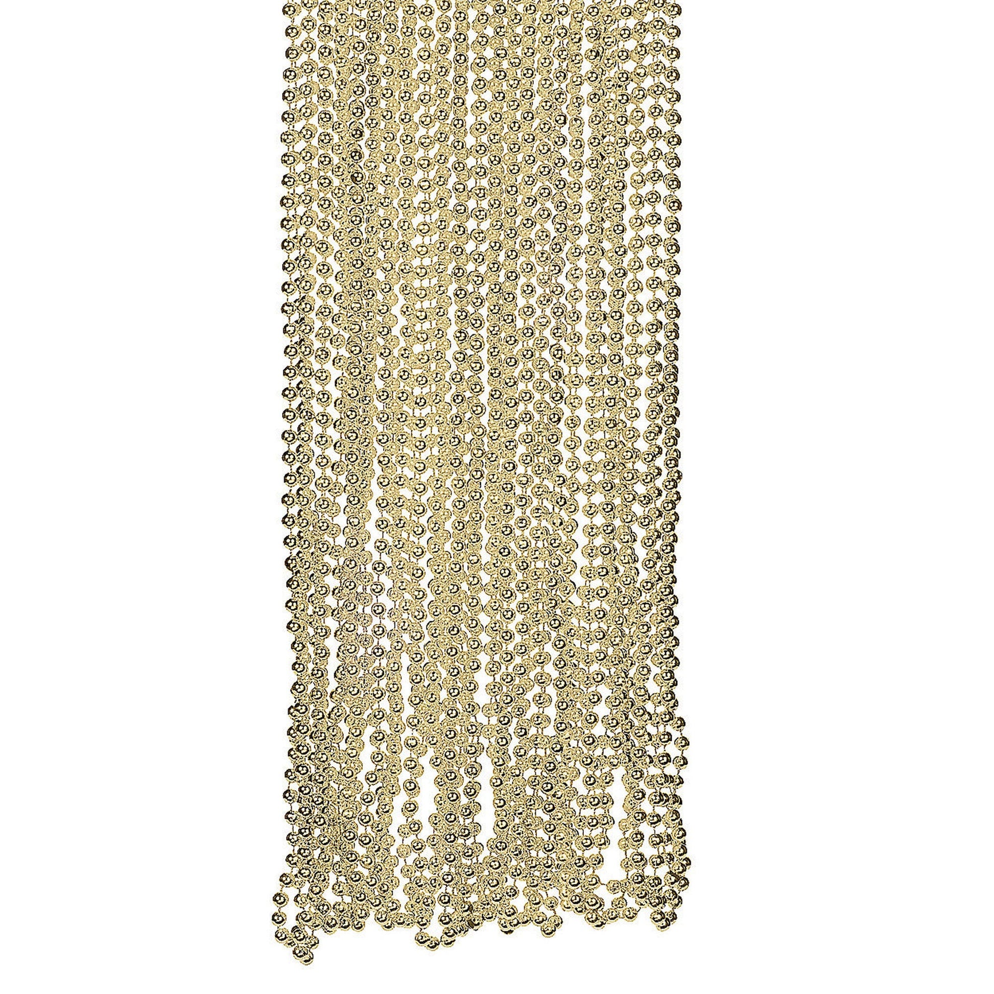 gold metallic bead necklaces - 4 pack - bulk  -- 56 per box