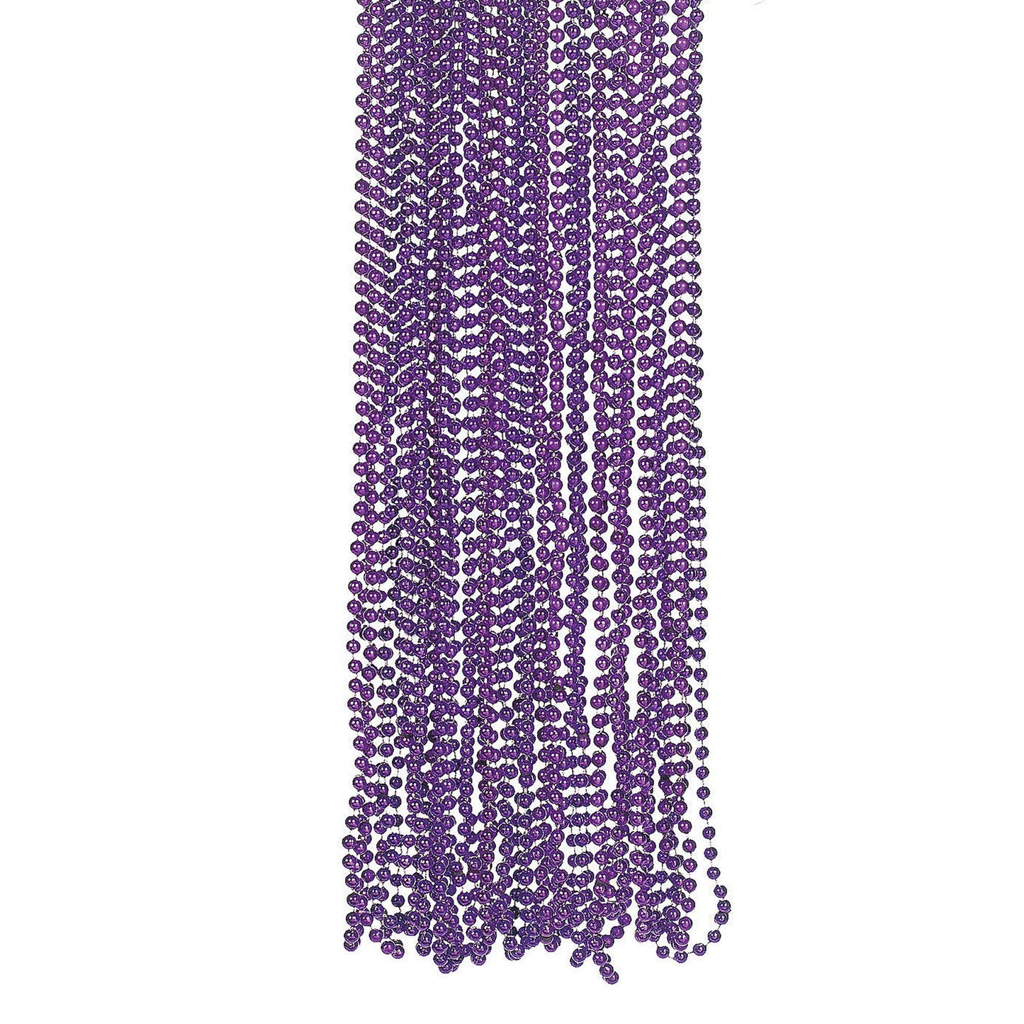 metallic bead necklaces - 4 pack - purple - bulk -  -- 56 per box