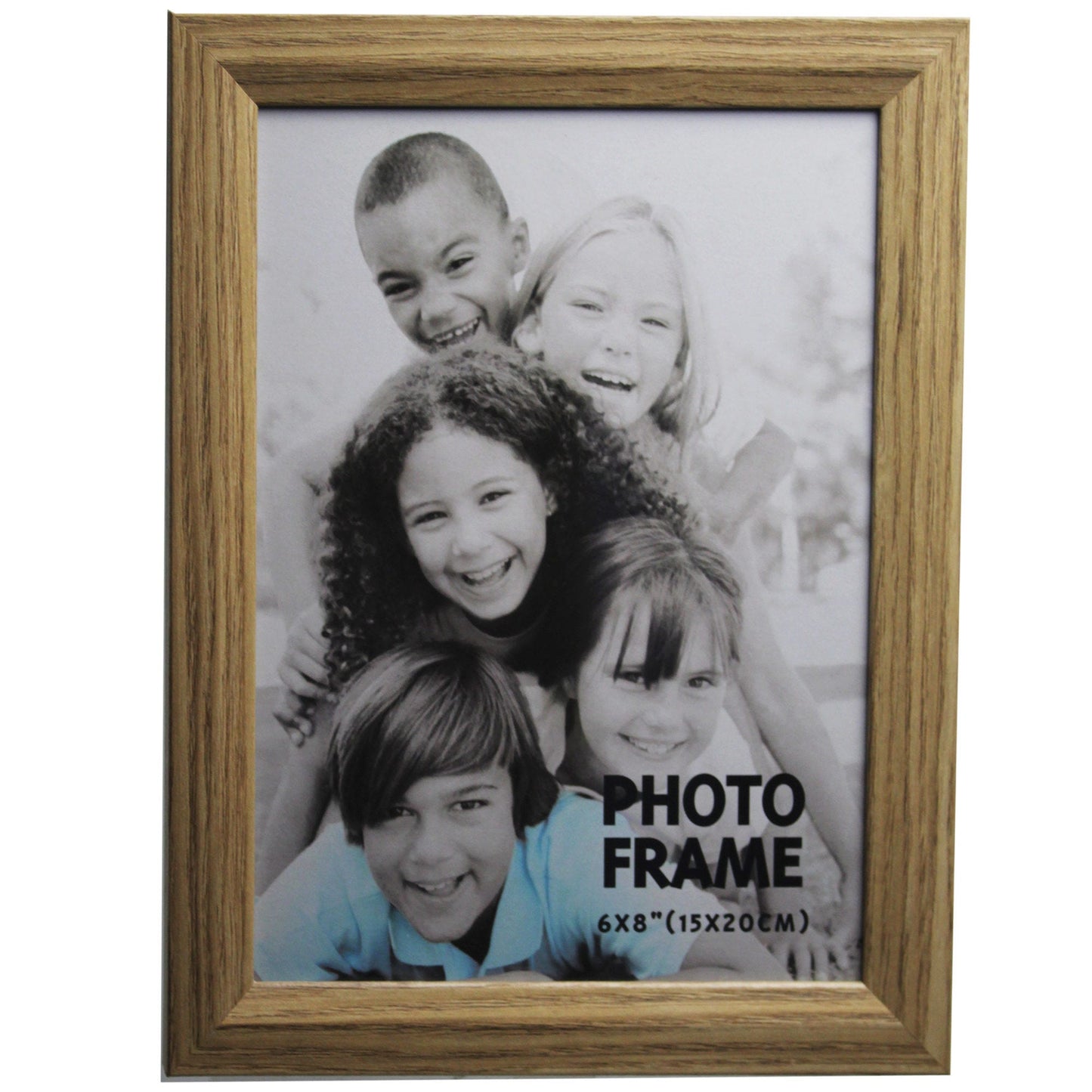 mdf bevelled photo frames - ash wood grain  -- 19 per box