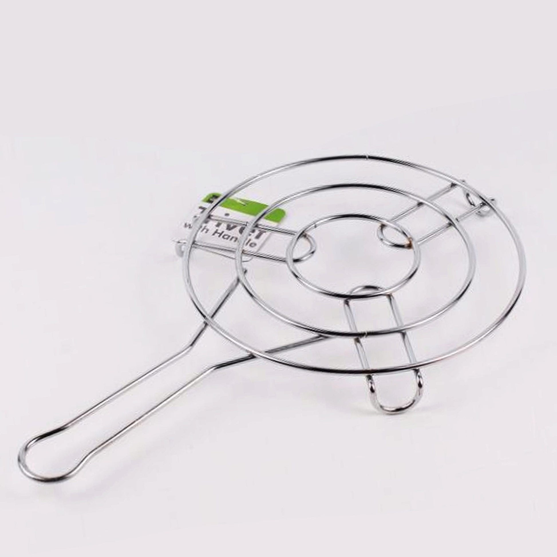 steel round trivet with long handle - -  -- 12 per case