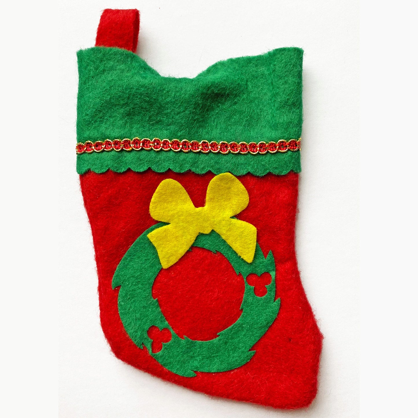 christmas mini stockings wreath theme - -  -- 30 per case