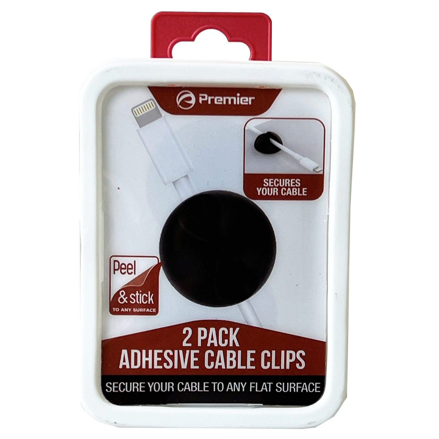 adhesive cord cable clip organizers - 2 pack -- 42 per box