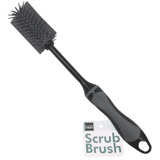 11 in scrub brush with ergonomic rubber handle -- 17 per box