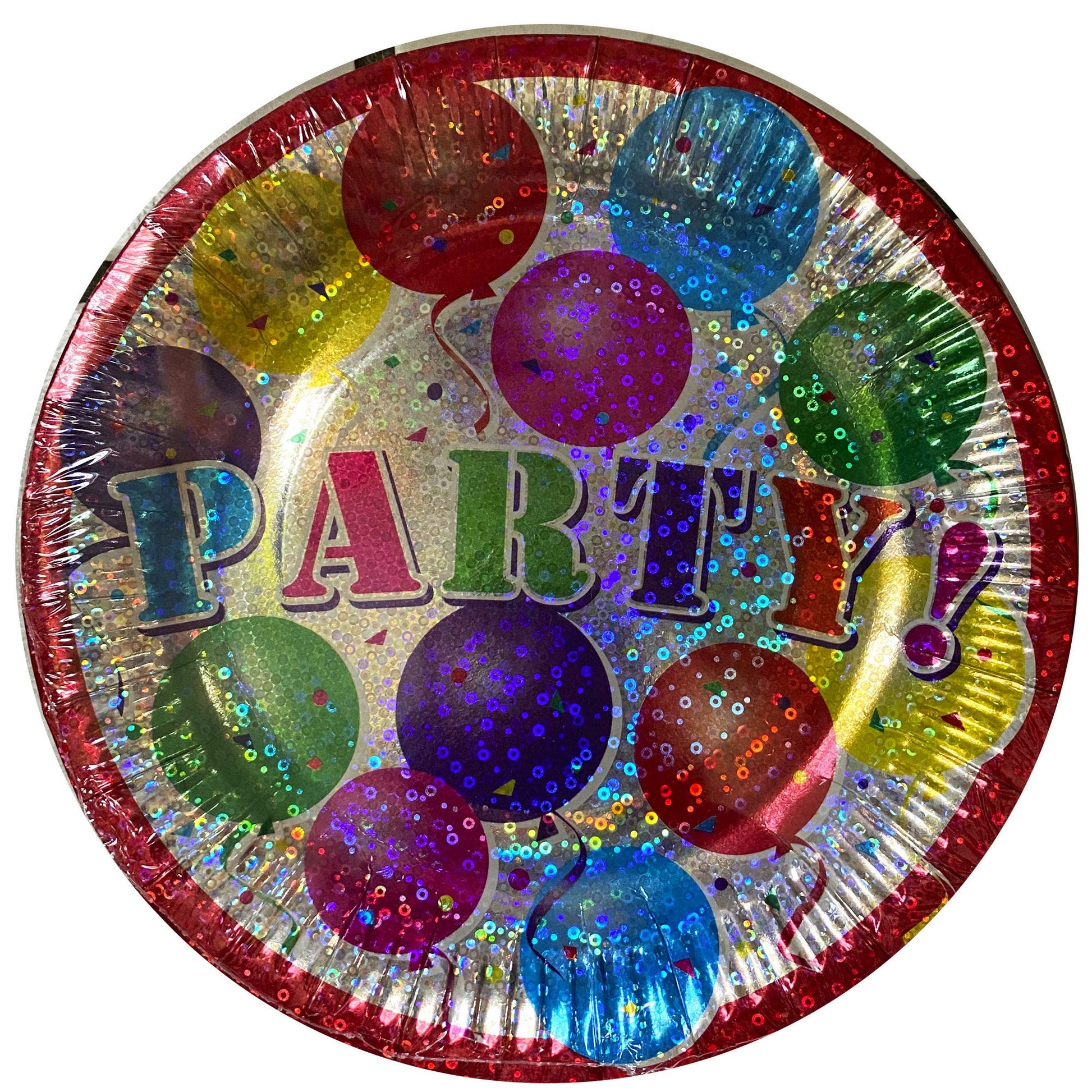 party! 6 piece 7 inch laser plates  -- 71 per box