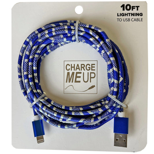 blue denim style 10ft lightning cables -- 10 per box