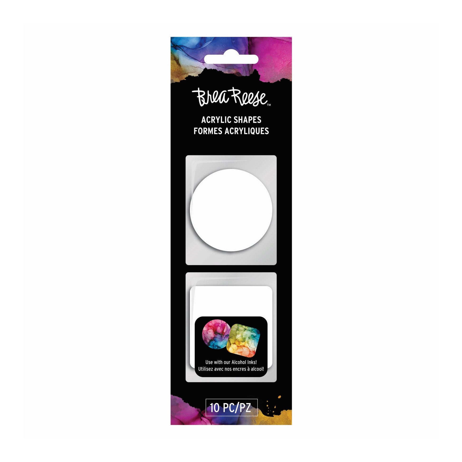 brea rose acrylic shapes - 10 piece  -- 42 per box