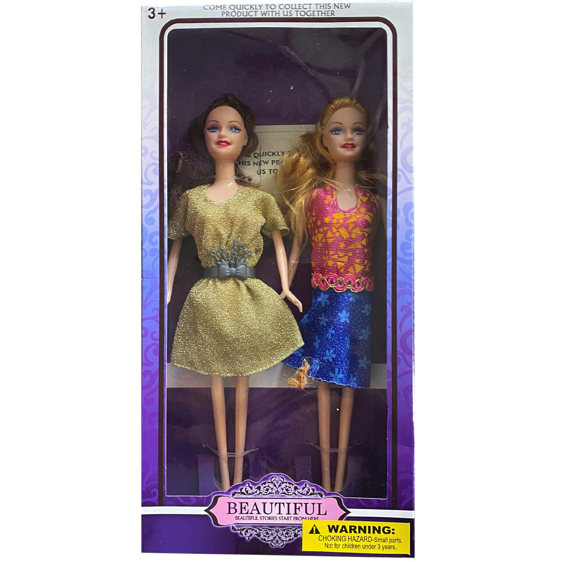 2 pack fashion beauty doll sets -- 5 per box