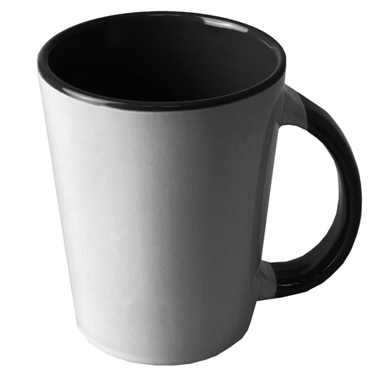 14 oz ceramic mug - spring collection - black & white -- 29 per box