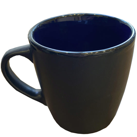 majestic collection ceramic mugs - cobalt blue and black -- 29 per box