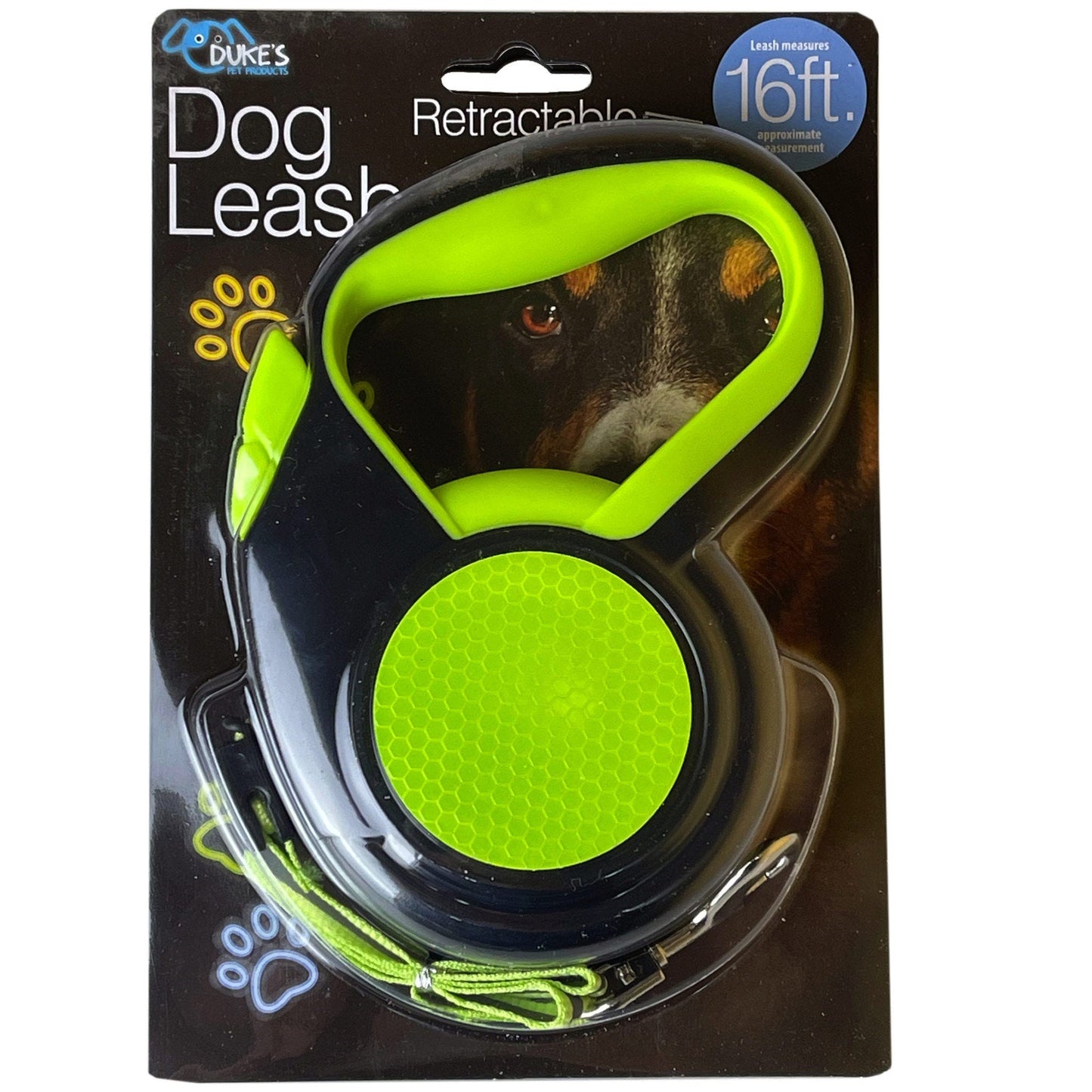 retractable pet leashes - 16 ft - neon reflective -- 3 per box