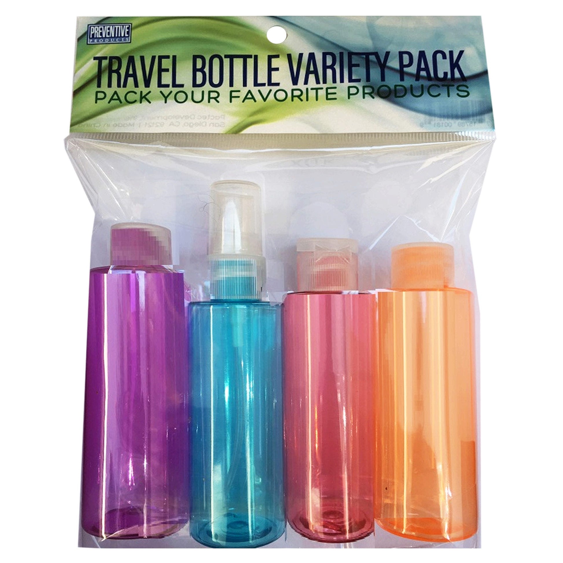 4 piece travel bottle variety pack - bulk  -- 29 per box