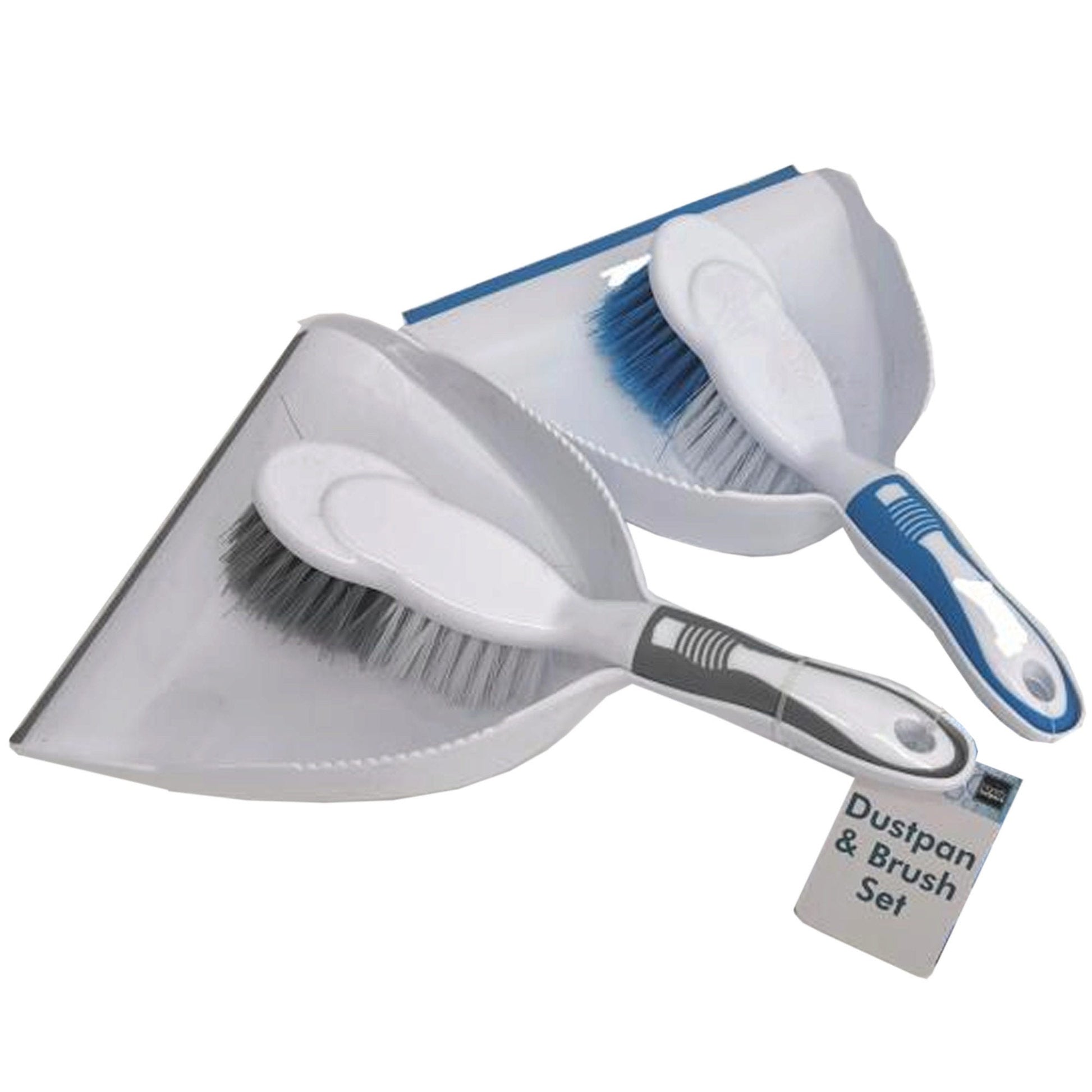 dustpan with attached brush and rubber edge - -  -- 9 per box