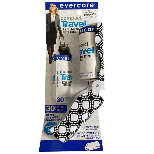 evercare compact travel lint roller - 30 sheets - 6 pack -- 6 per case