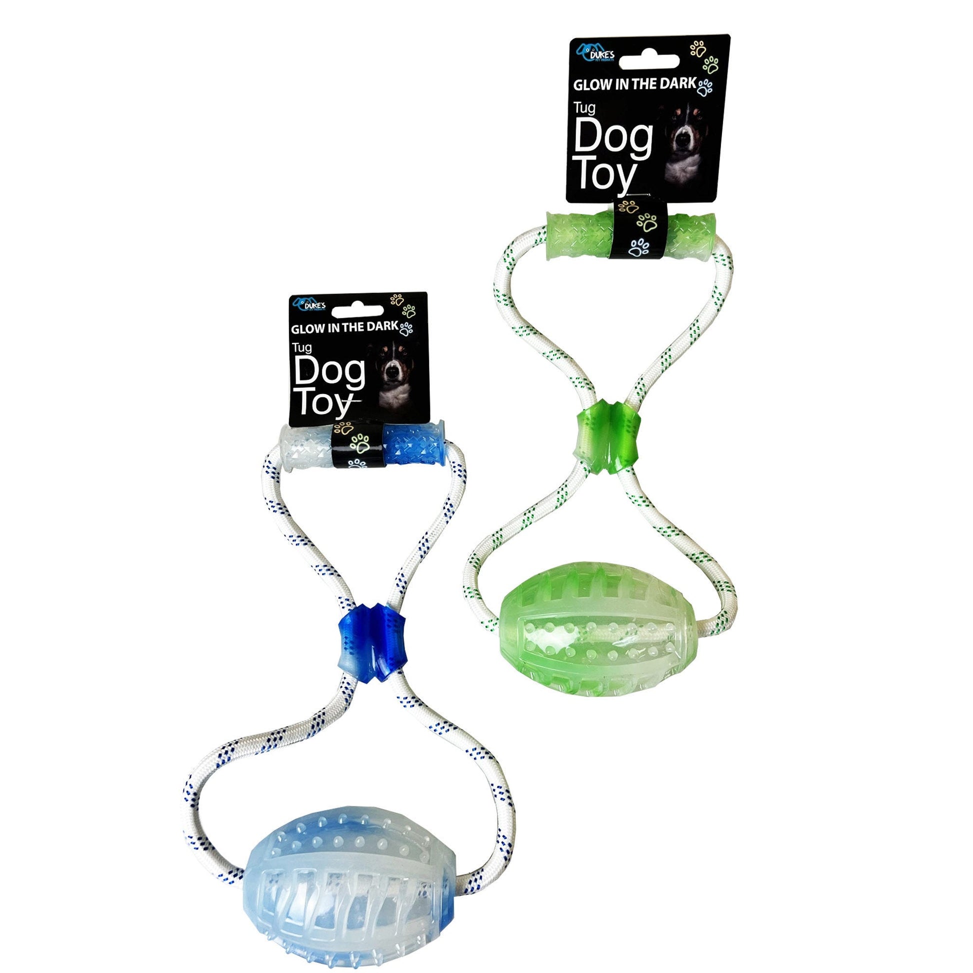 glow in the dark tug dog toy -  -- 6 per box