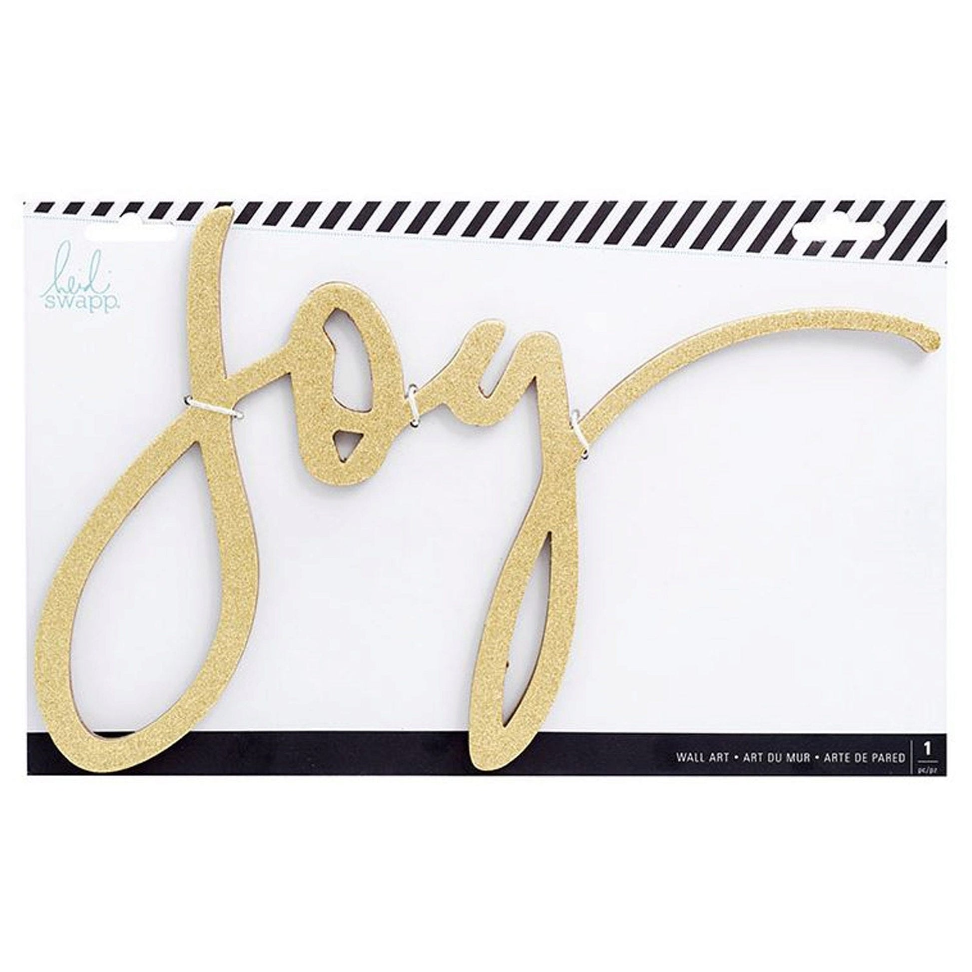 heidi swapp 12.5 x 8 gold shimmer joy wall art -- 17 per box