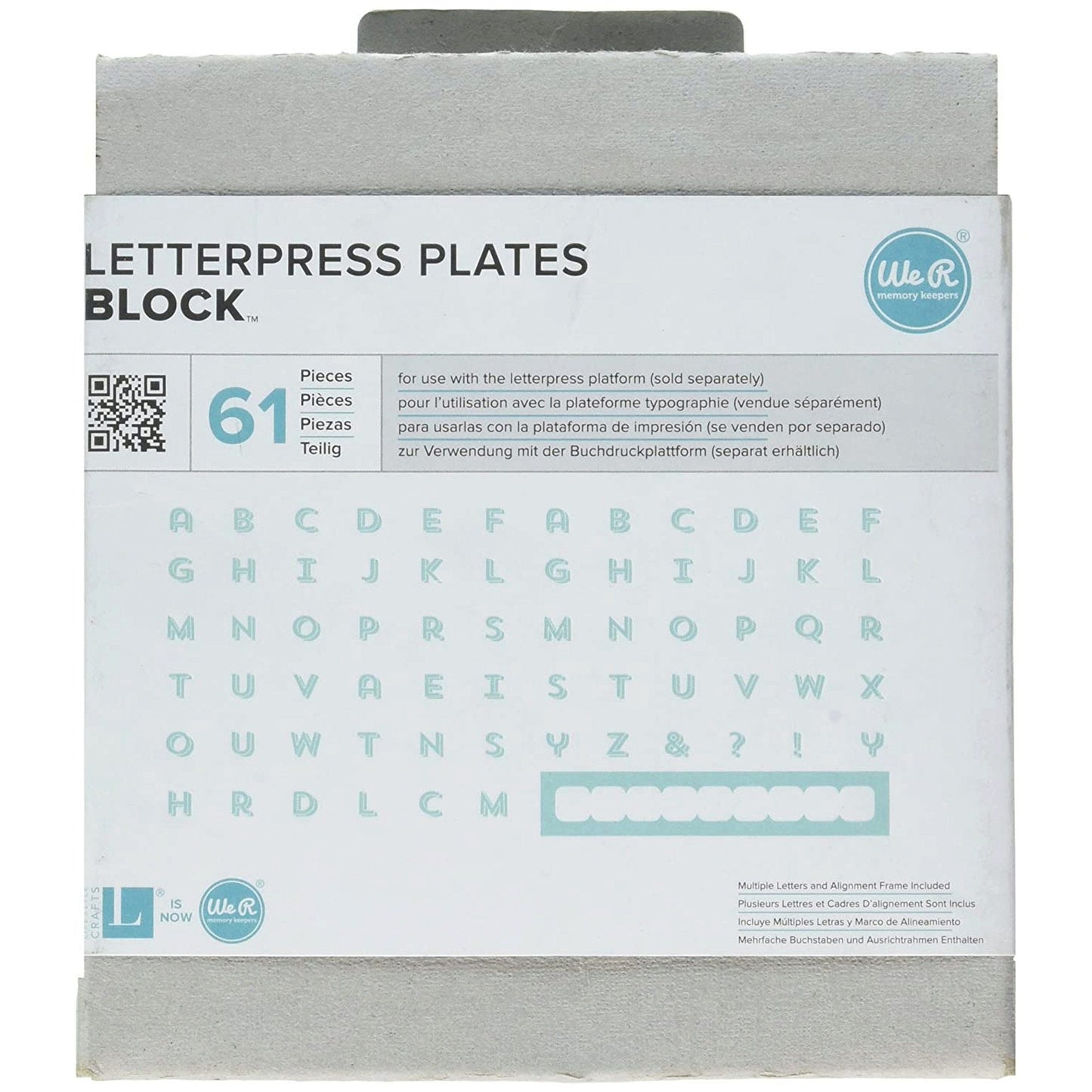 letterpress plates - block themed - 61 piece -- 17 per box