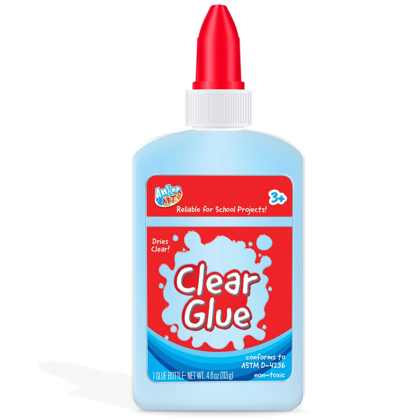 washable clear glue - 4 oz bottle -- 24 per case