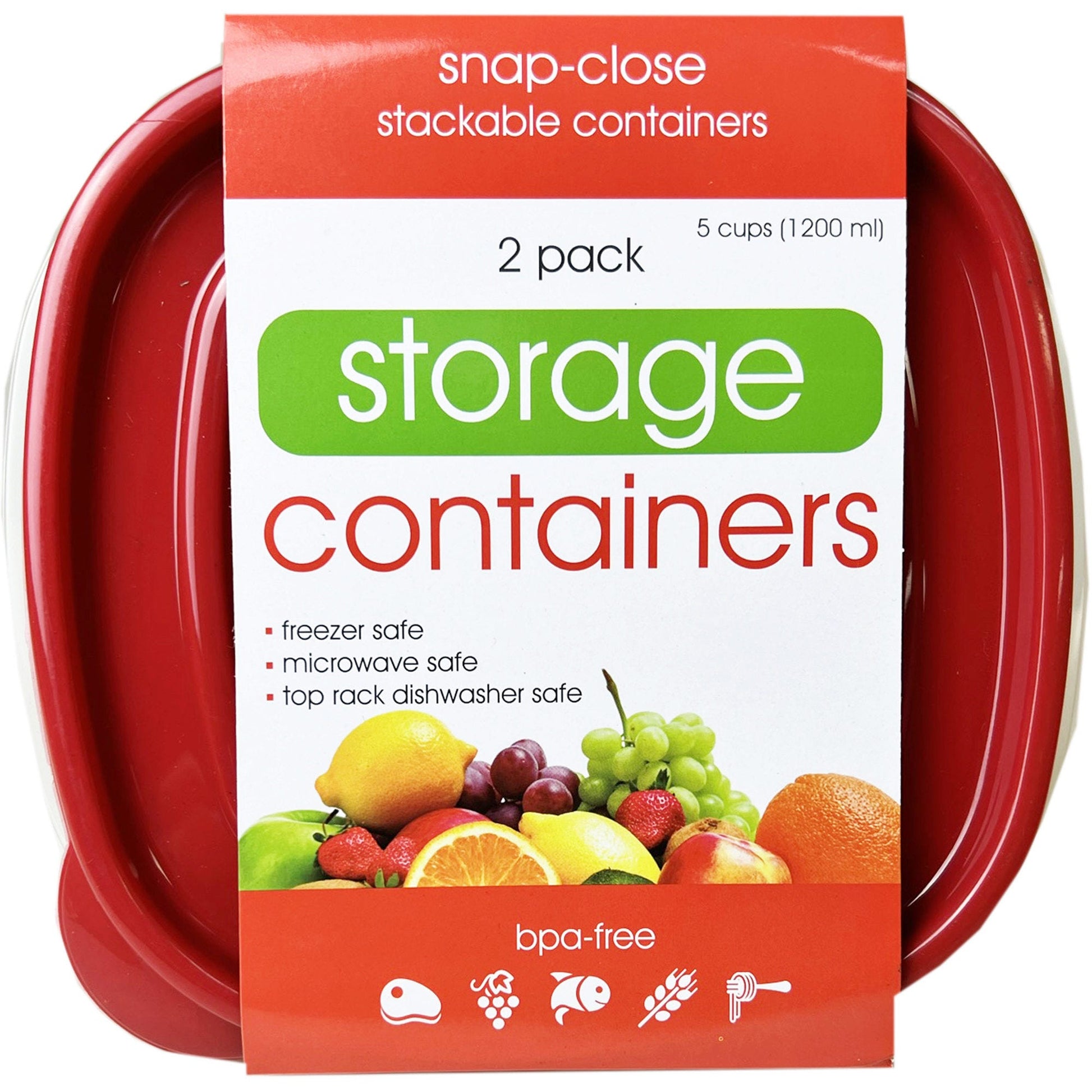 plastic food storage containers - deep square -- 11 per box