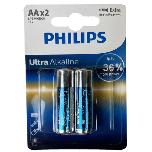 philips ultra alkaline aa batteries - 2 pack -  -- 56 per box