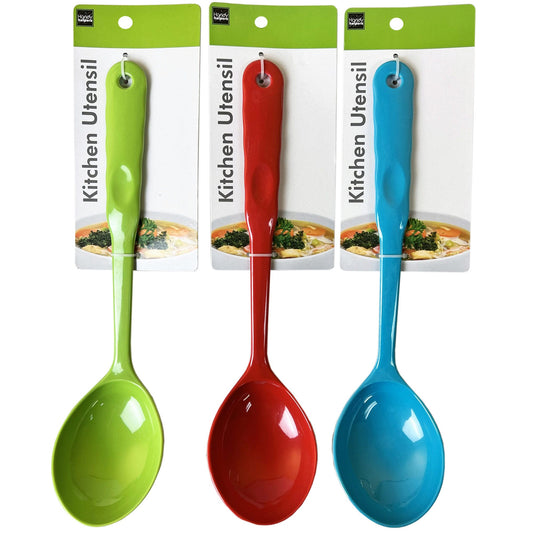 assorted color melamine serving spoons -- 20 per box