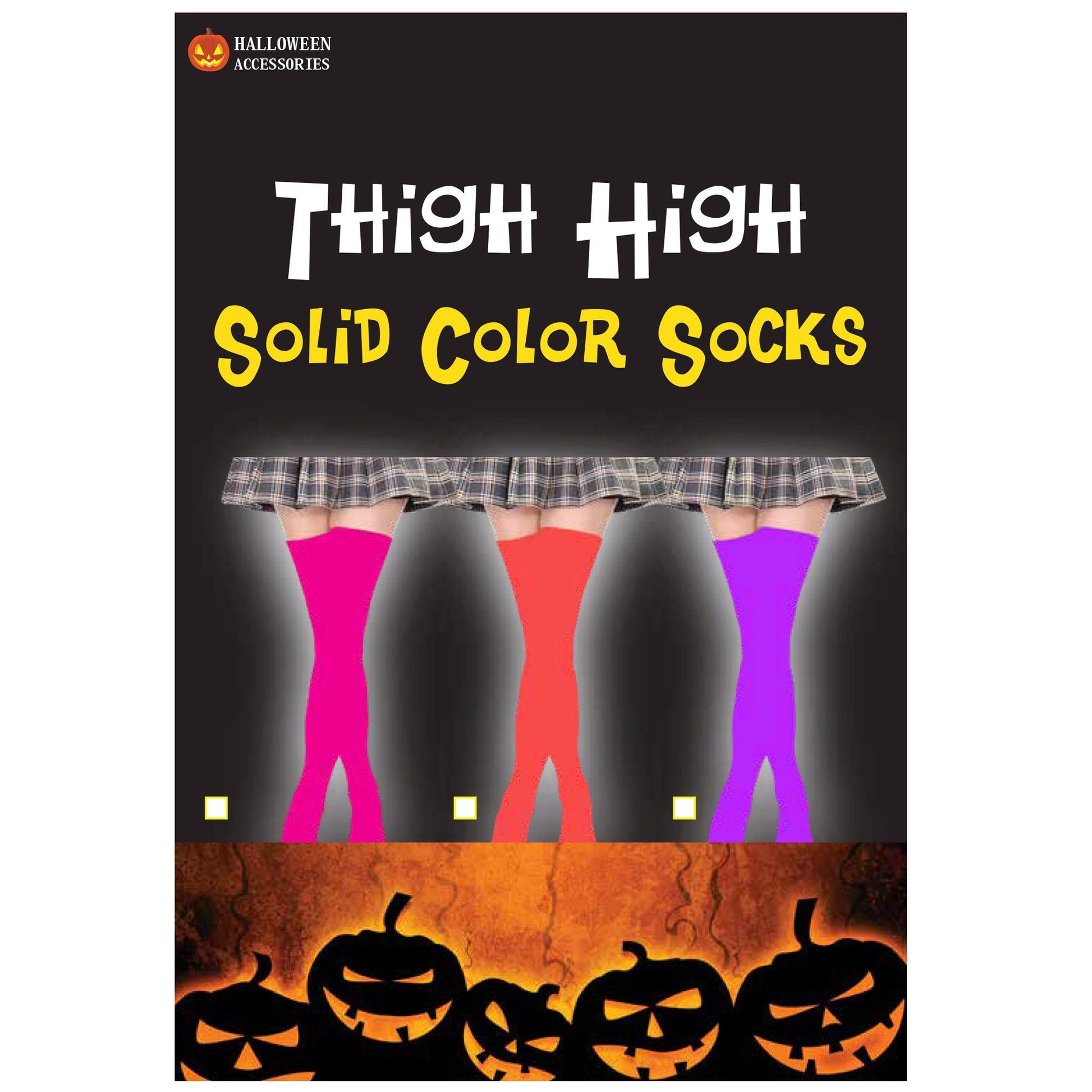 thigh high socks purple pink and red -- 12 per box