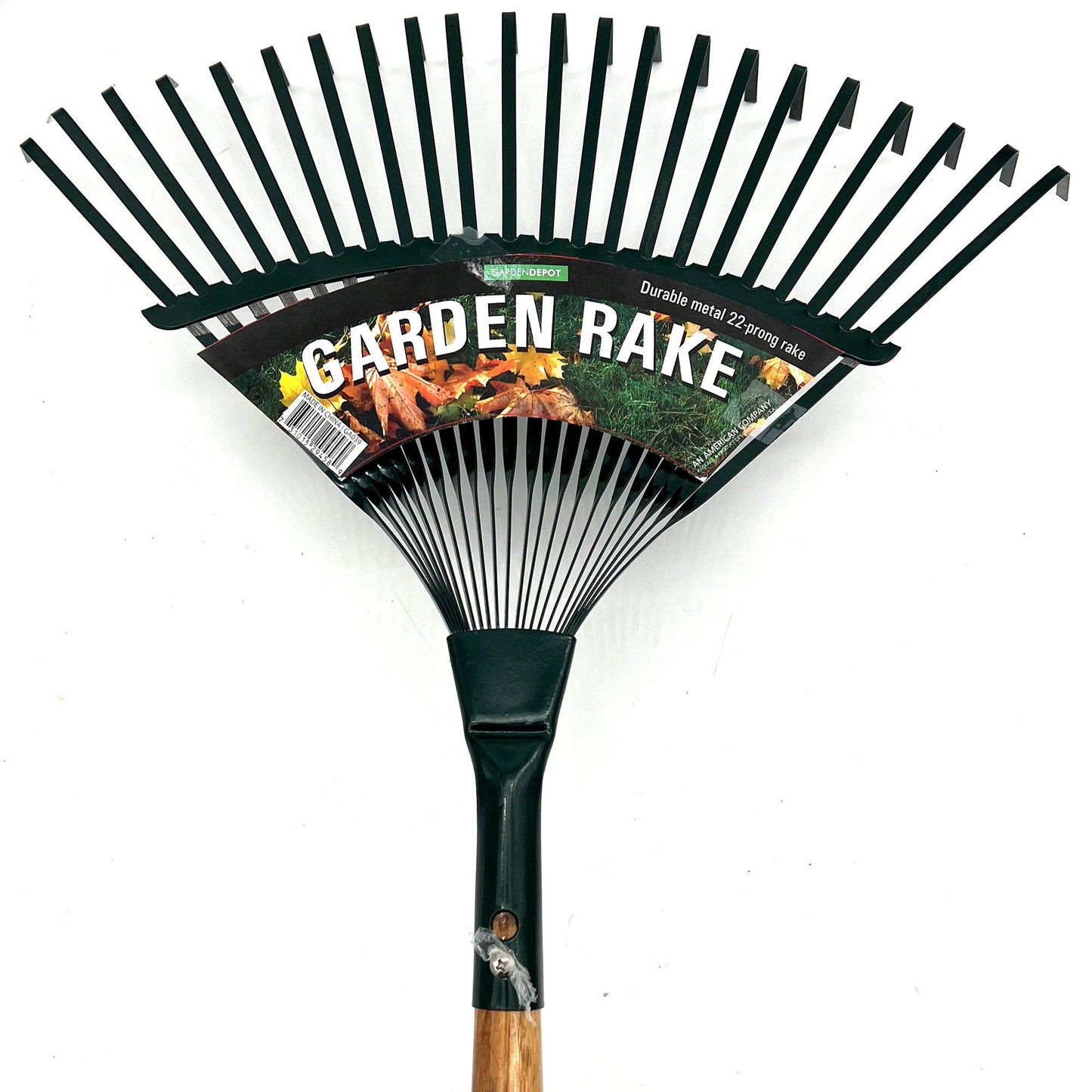 22- prong wood- handle garden rake -- 6 per box