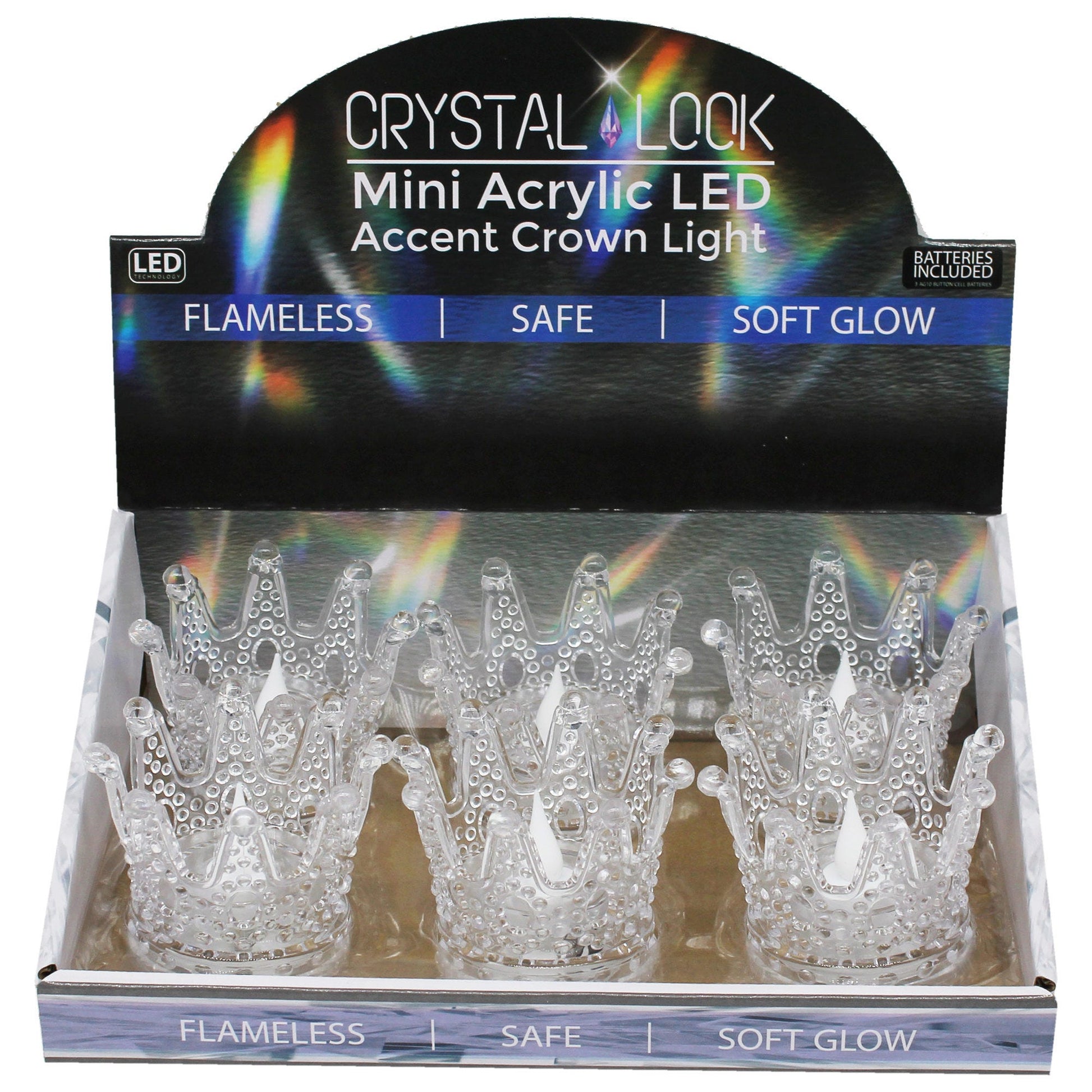 2.5 crystal mini acrylic led crown decorative light -- 24 per box