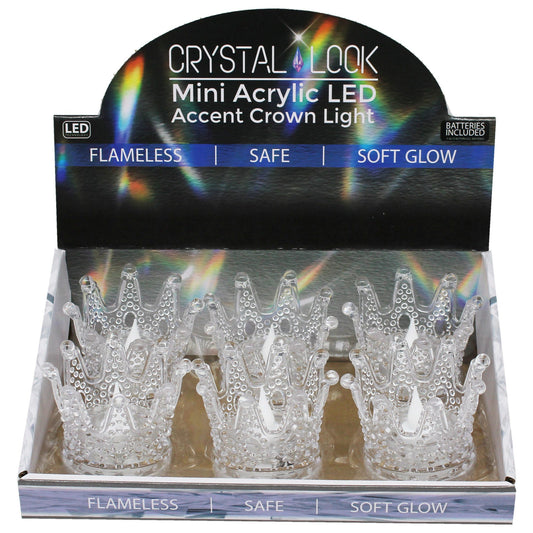 2.5 crystal mini acrylic led crown decorative light -- 24 per box