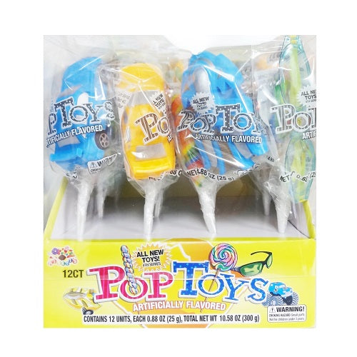 alberts pop toys lollipop 0.88oz asst -- 12 per box