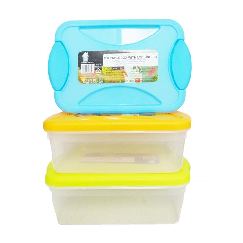 storage box rect 32oz asst clrs lid -- 36 per case