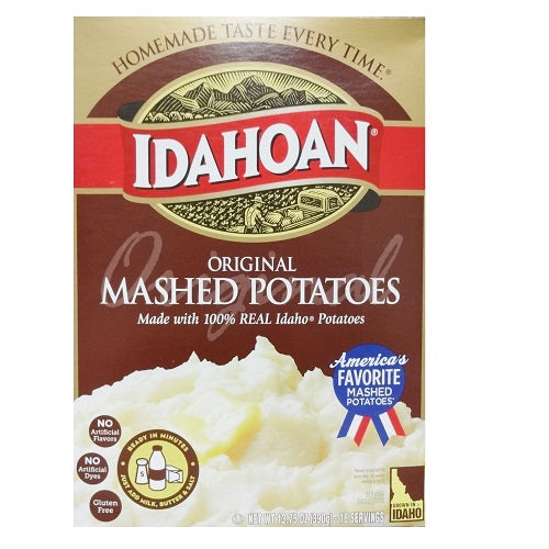 idahoan mashed potatoes 13.75oz original -- 12 per case