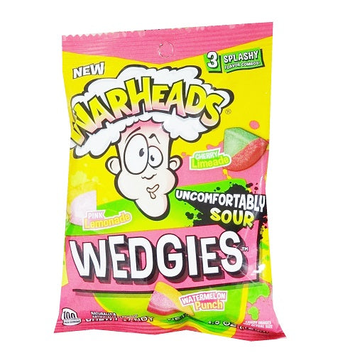 warheads wedgies chewy 4.5oz bag -- 12 per case