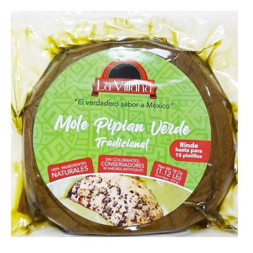 la villana mole 18oz pipian verde -- 6 per case