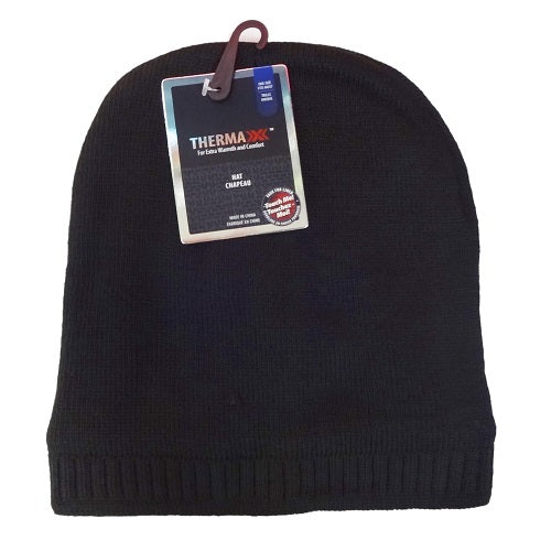 thermax mens beanie black -- 12 per box